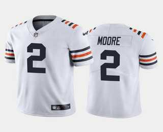 Men & Women & Youth Chicago Bears #2 DJ Moore White Limited Stitched Football Jersey->cincinnati bengals->NFL Jersey